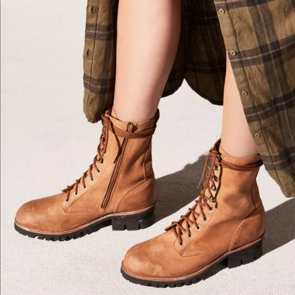 Free People Shoes - RARE! Jeffrey Campbell Boot Leather Combat Moto Lace Up